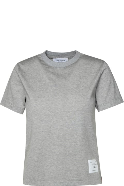 Thom Browne for Women Thom Browne 'relaxed' Grey Cotton T-shirt