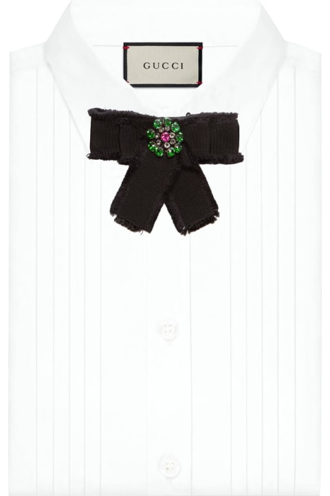 Accessories & Gifts for Girls Gucci Viscose And Cotton Blend Bow Tie