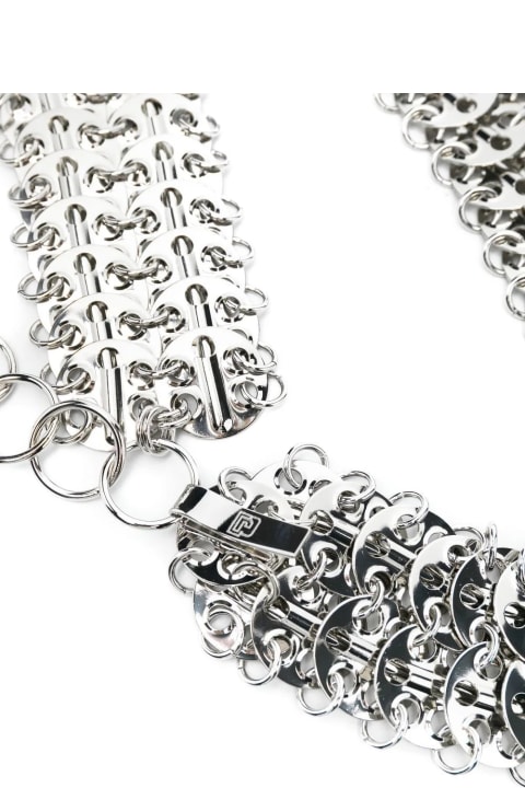 Accessories Sale for Women Paco Rabanne 1969 Chainmail Waist Belt In Silver