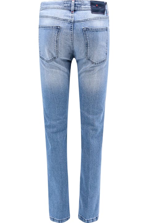 Kiton Jeans for Men Kiton Stretch Cotton Jeans With Back Logo Patch