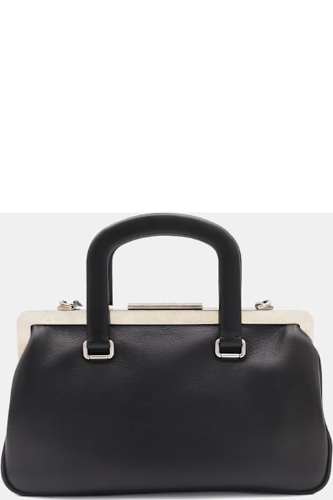 Totes for Women Max Mara Black Calf Leather Top Handle Bag