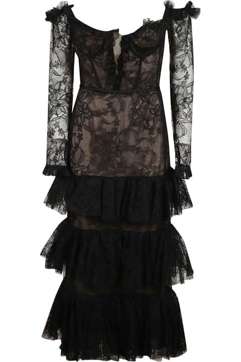 Off-shoulder Chantilly Lace Dress