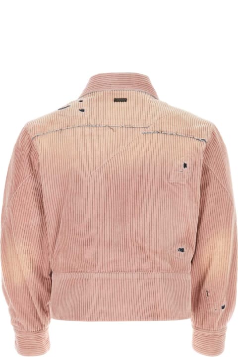 Ader Error Coats & Jackets for Men Ader Error Pink Corduroy Jacket