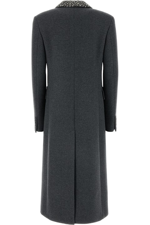 Blumarine Coats & Jackets for Women Blumarine Dark Grey Wool Coat