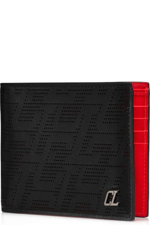 Perforated Calf Leather Wallet