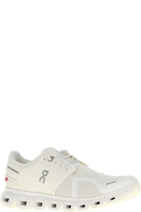ON for Kids ON White Mesh Cloud 6 Sneakers