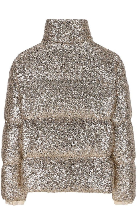 Moncler خصم على Women Moncler Sequinned Zip-up Puffer Jacket