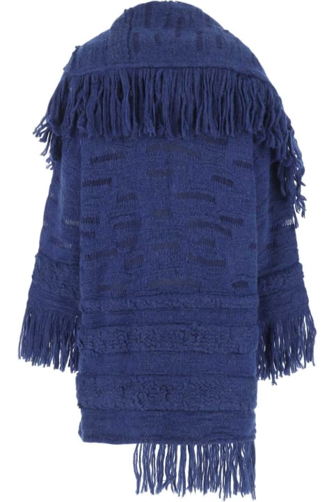 Sweaters for Women Stella McCartney Electric Blue Alpaca Blend Cardigan