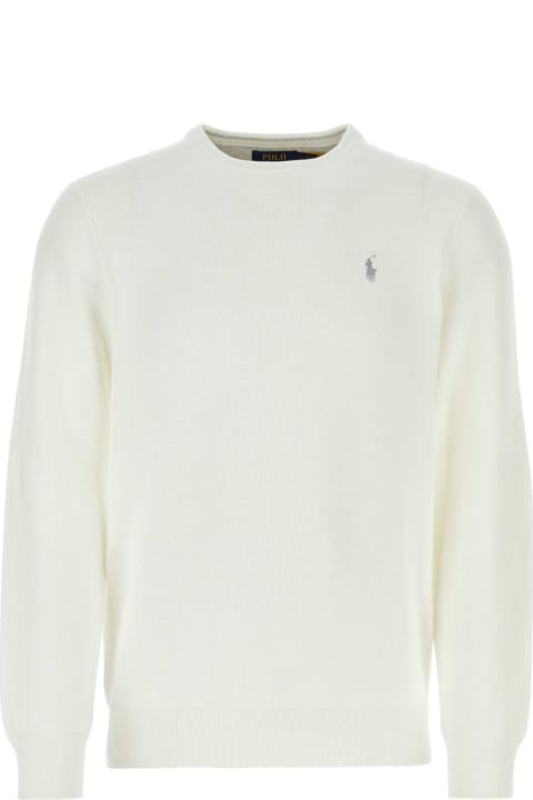 أدوات منزلية Ralph Lauren White Cotton Sweater