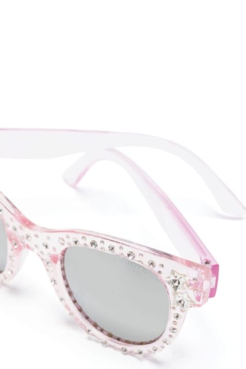 Monnalisa Accessories & Gifts for Girls Monnalisa Pink Sunglasses With Rhinestone And Glitters In Polyamide Girl