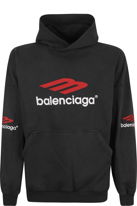 Fleeces & Tracksuits for Men Balenciaga 3b Icon Embroidered Hoodie