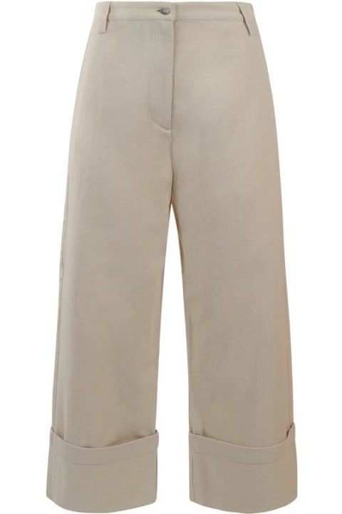 Moncler Pants & Shorts for Women Moncler Moncler 1952 Button Detailed Wide Leg Trousers