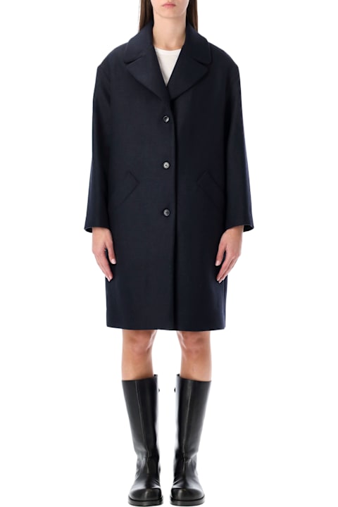 Homeware A.P.C. A.p.c. Ninon Navy Wool Coat
