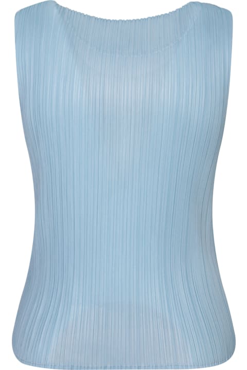 Fashion for Women Issey Miyake Pleats Please Light Blue Top