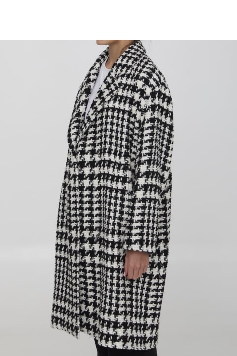 Dolce & Gabbana Coats & Jackets for Women Dolce & Gabbana Pied De Poule Midi Coat