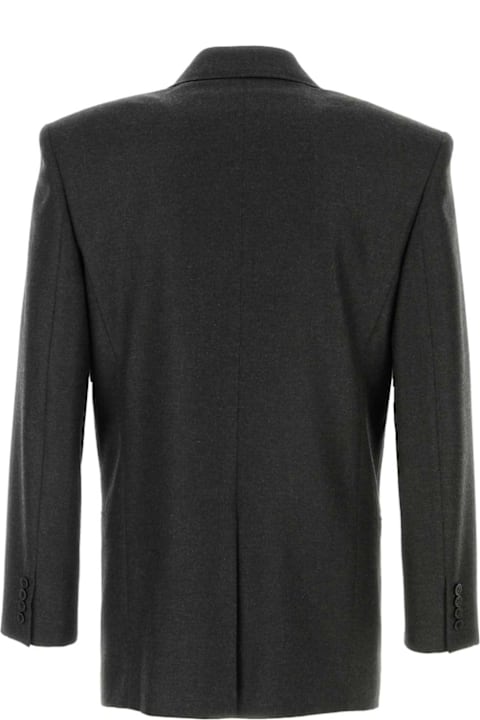 Coats & Jackets for Men Saint Laurent Charcoal Cashmere Blazer