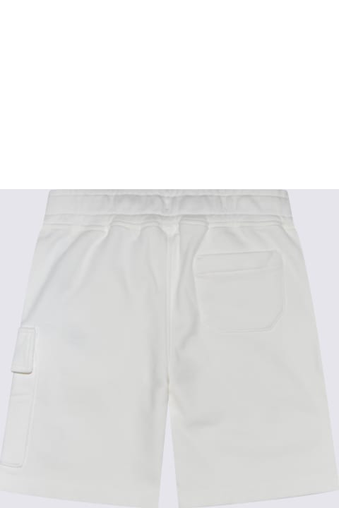C.P. Company Bottoms for Girls C.P. Company White Cotton Bermuda Shorts
