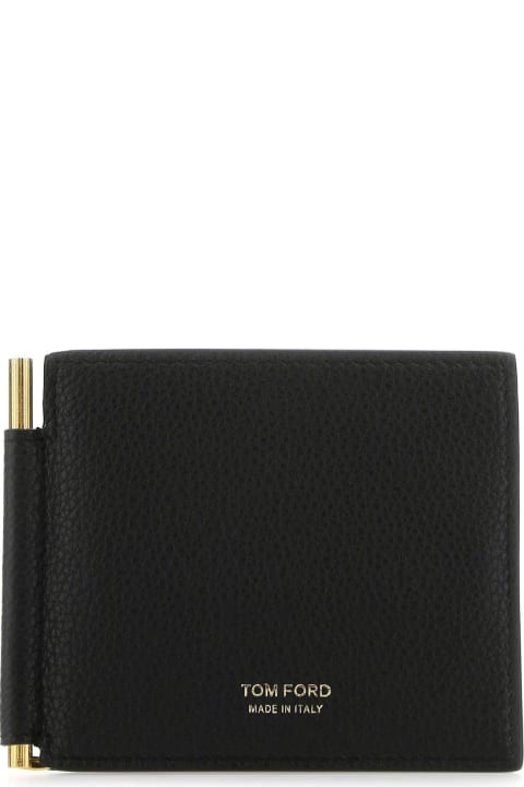 Wallets for Women Tom Ford Black Leather Card Holder