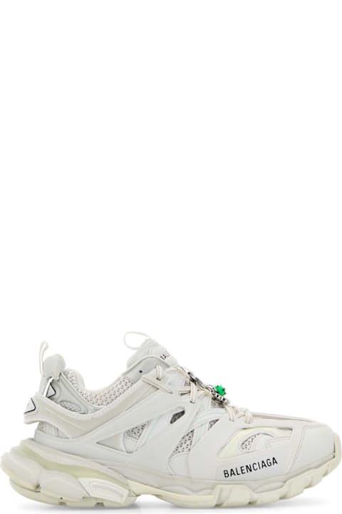 Balenciaga لـ Kids Balenciaga White Mesh And Rubber Track Sneakers
