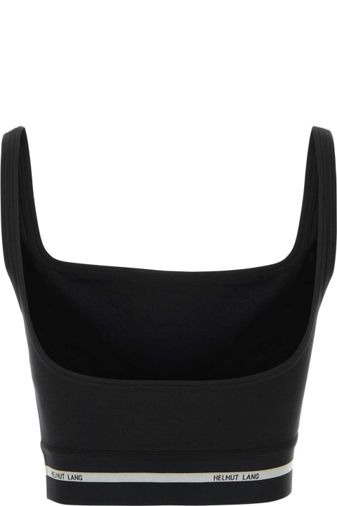 Helmut Lang Clothing for Women Helmut Lang Black Stretch Cotton Blend Crop Top