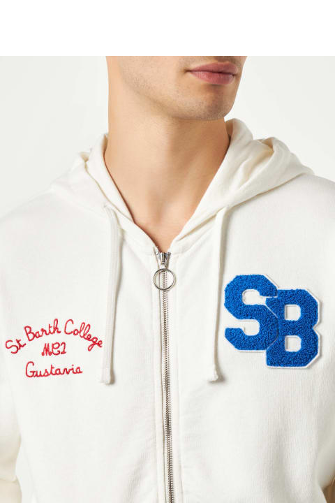 Homeware MC2 Saint Barth Man Cotton Sweatshirt With Patch And Embroidery