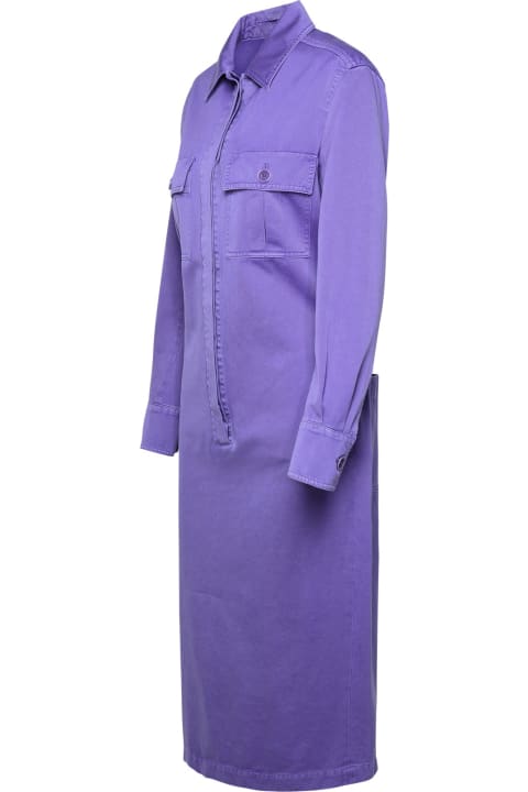 Max Mara Sale for Women Max Mara 'cennare' Lavender Cotton Dress