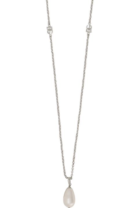 Bracelets for Men Dolce & Gabbana Necklace With Drop Pendant And Dg Logo