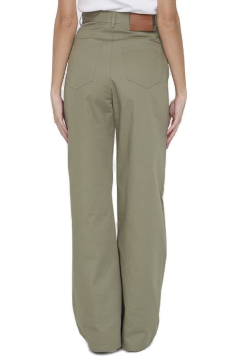 Loewe Pants & Shorts for Women Loewe Logo Patch High-waisted Trousers