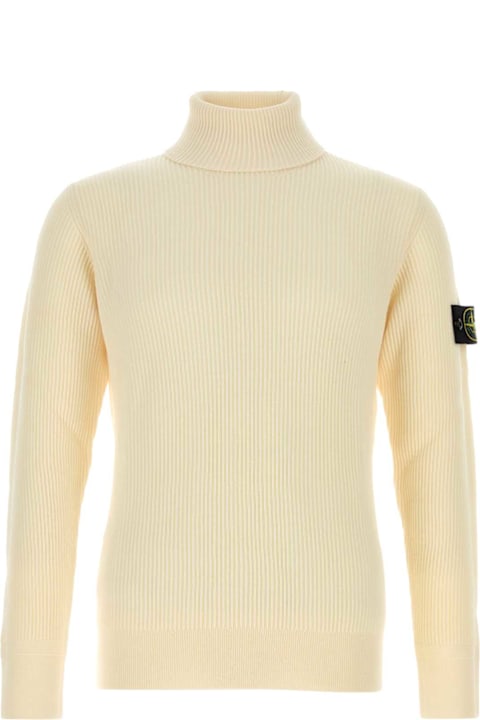 Stone Island for Women Stone Island Ivory Wool Sweater