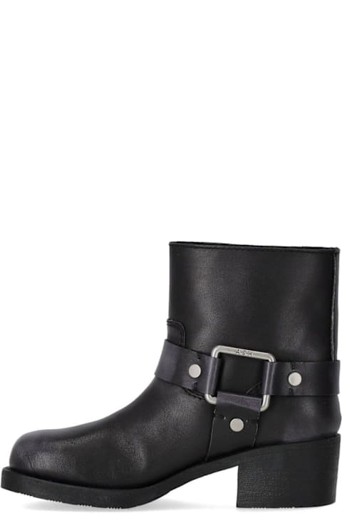 أحذية برقبة لـ السيدات Ash Buckle Detailed Boots