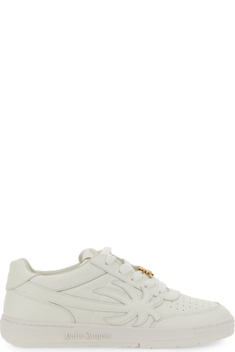 Palm Angels for Men Palm Angels 'palm Beach University' White Leather Sneakers