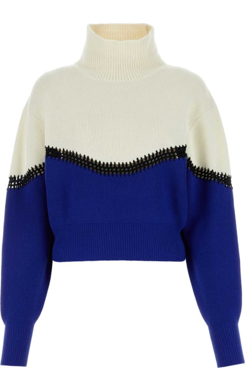 Chloé Sweaters for Women Chloé Two-tone Wool Blend Oversize Sweater