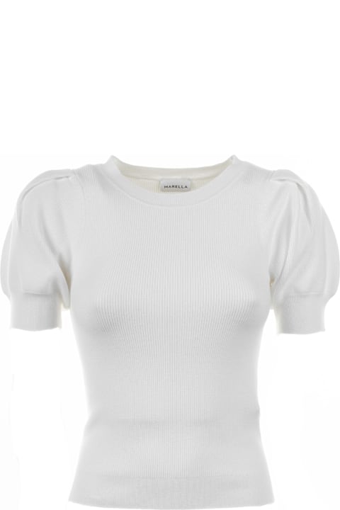 Marella for Women Marella White Puff Sleeve T-shirt