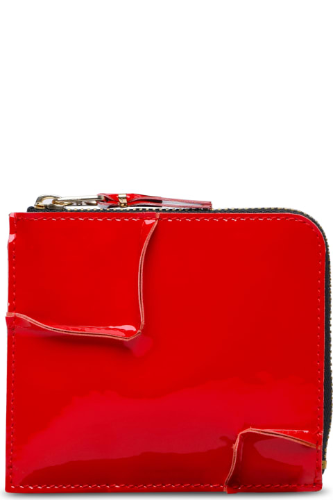 Comme des Garçons Wallet Women Comme des Garçons Wallet 'medley' Red Leather Wallet