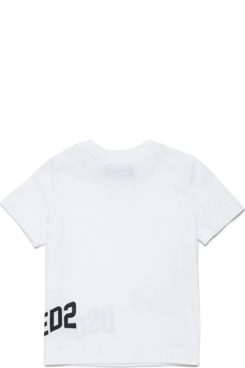 Dsquared2 for Kids Dsquared2 White T-shirt With Wave Logo