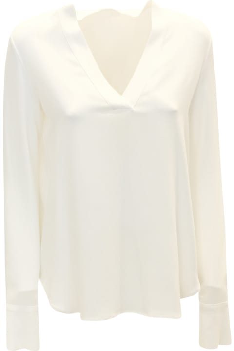 Antonelli Topwear for Women Antonelli Antonelli 001 White Silk Aversa T-shirts