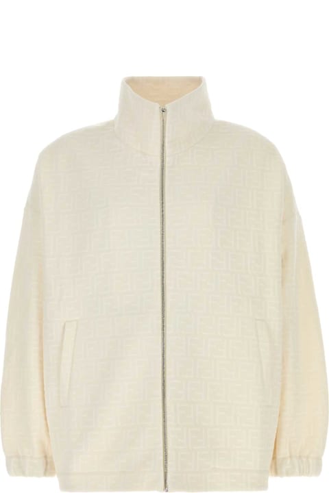 Fendi Fleeces & Tracksuits for Men Fendi Ivory Polyester Blend Sweatshirt