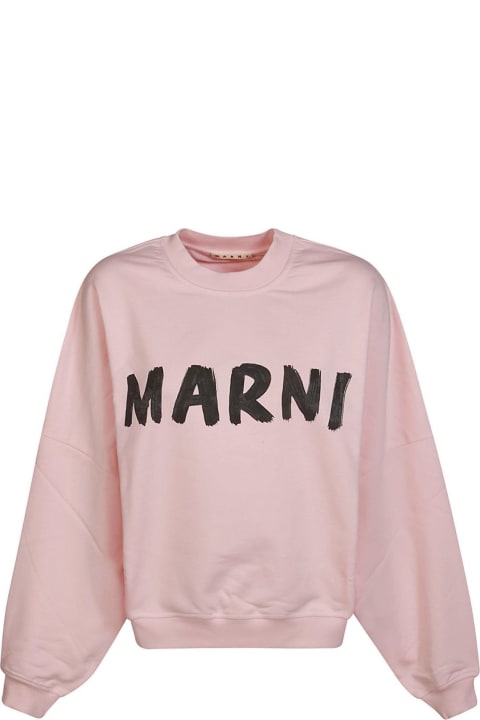 Fleeces & Tracksuits for Women Marni Logo Printed Crewneck Sweatshirt