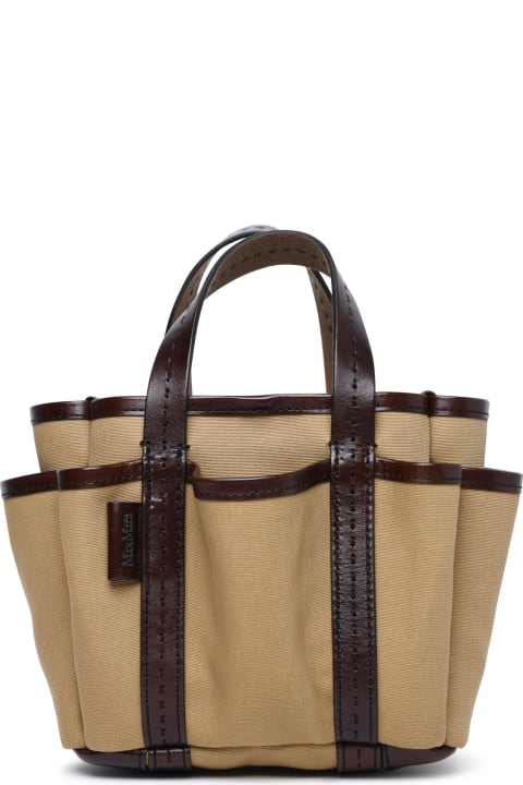 Bags for Women Max Mara 'giardiniera' Brown Cotton Mini Bag
