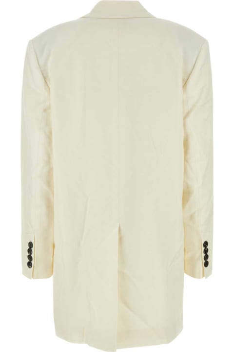 Ami Alexandre Mattiussi Coats & Jackets for Women Ami Alexandre Mattiussi Ivory Wool Oversize Blazer