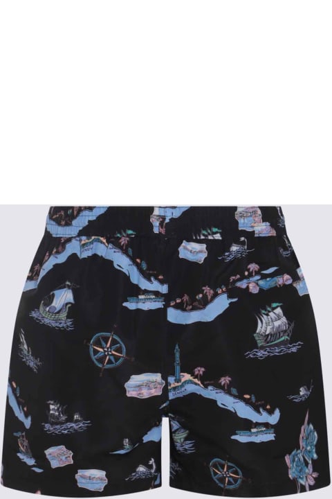 メンズ新着アイテム Paul Smith Dark Blue Multicolour Swim Shorts