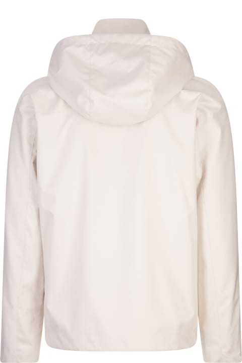 メンズ Kitonのコート＆ジャケット Kiton Lightweight Jacket In White Technical Fabric