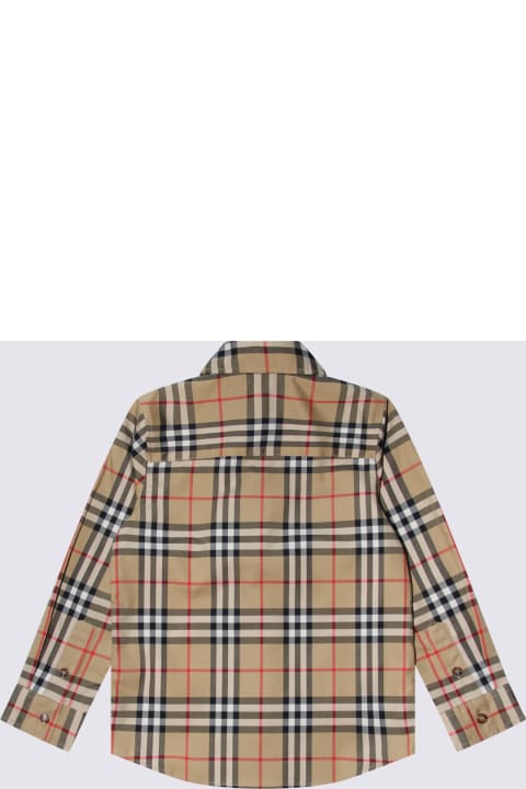 Shirts for Boys Burberry Archive Beige Cotton Shirt