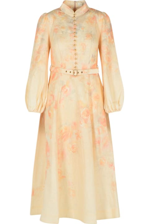 Zimmermann for Women Zimmermann 'crush' Pink Linen Dress