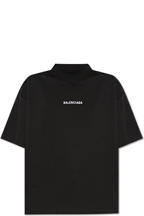 Homeware Balenciaga Logo Crop T-shirt