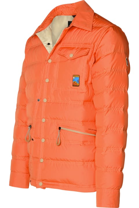 メンズ Moncler Grenobleのコート＆ジャケット Moncler Grenoble 'lavachey' Orange Polyester Down Jacket