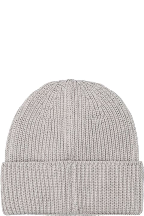 Hats for Men MSGM Logo Embroidered Knitted Beanie