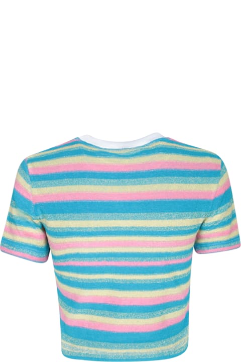 Casablanca for Women Casablanca Multicolor Striped Terry T-shirt