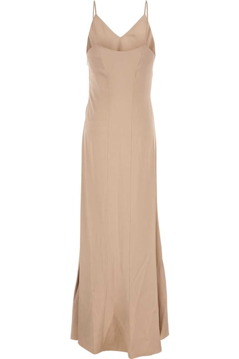 Fendi لـ Women Fendi Beige Satin Long Dress