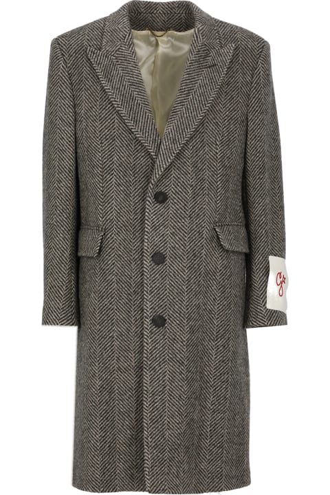 Golden Goose Coats & Jackets for Men Golden Goose Herringbone Pattern Single-breasted Coat